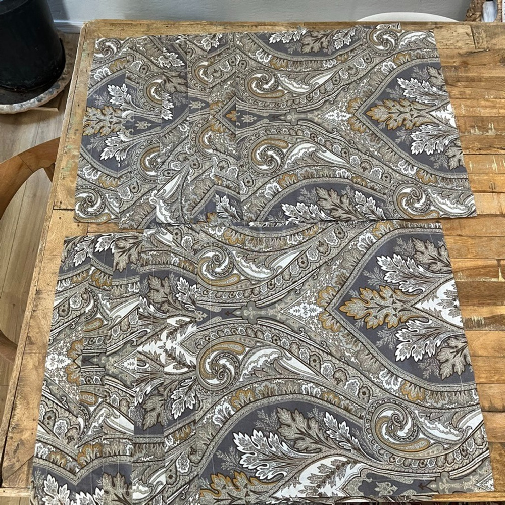 Pottery Barn Set of 12 Napkins 19.5" x 19.5" Cotton Anton Paisley